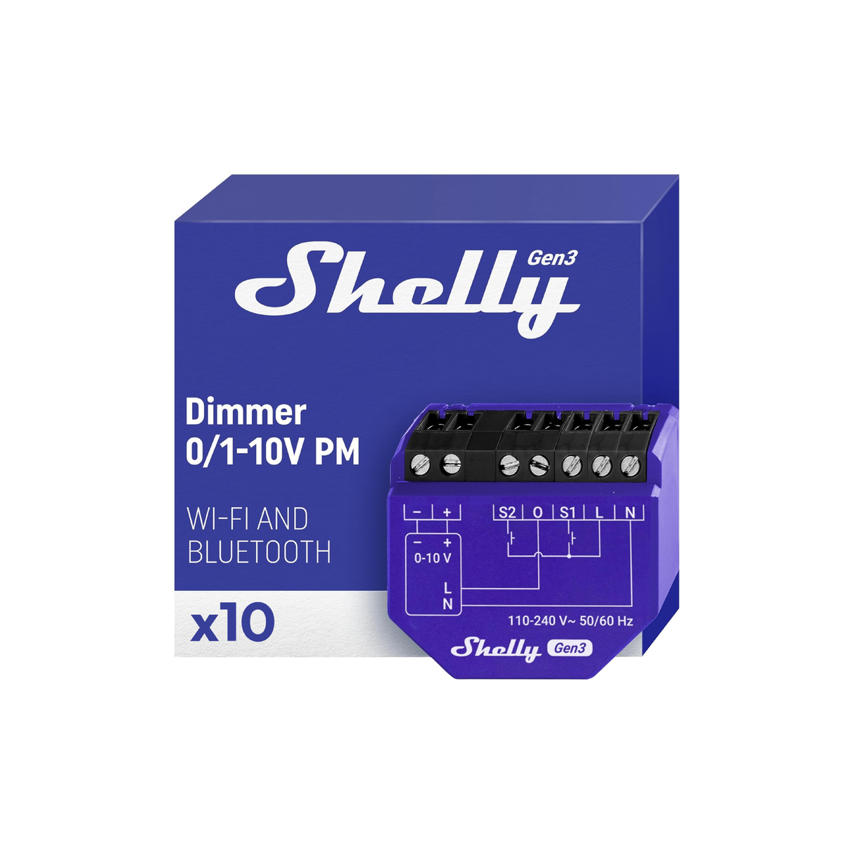 Shelly Dimmer 0/1-10V PM Gen3 - Pack da 10
