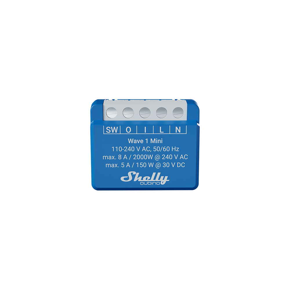 Shelly Qubino Wave 1 Mini EU LR - mini interruttore Z-Wave Long Range