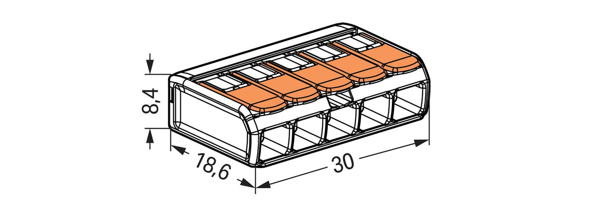 Wago 221-415 - Morsetto di giunzione con leve