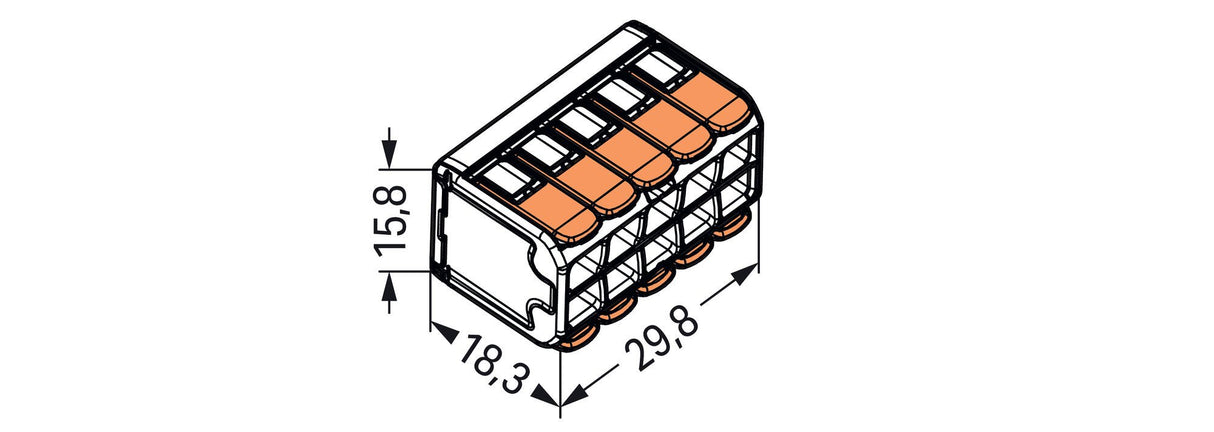 Wago 221-420 - Morsetto di giunzione con leve