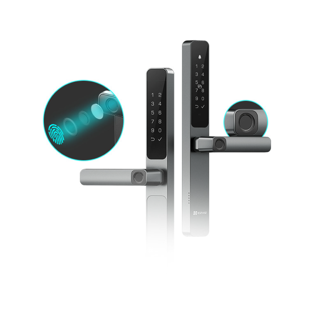 EZVIZ DL06 Pro – Serratura Smart di Punta con Riconoscimento Vene del Palmo, Volto 3D e Display da 5,5 Pollici