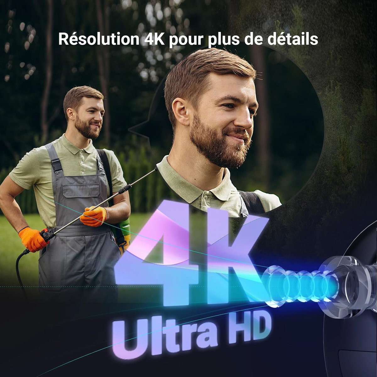 Ezviz BC1C 4K + Pannello Solare - Kit telecamera esterna 4K a batteria con ricarica solare