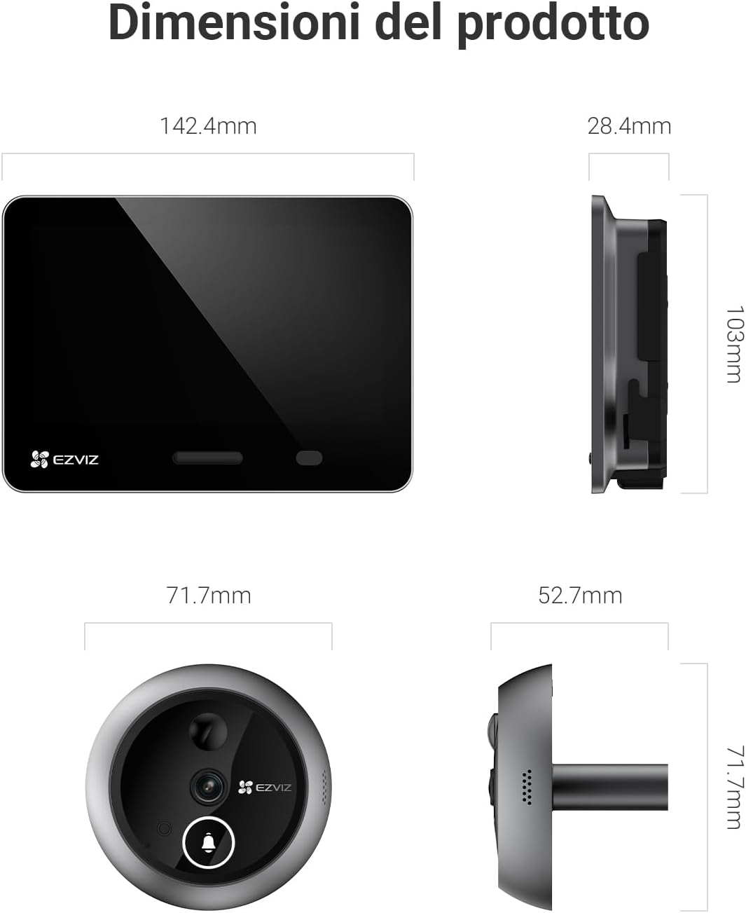 Ezviz EP4 — Spioncino senza fili smart