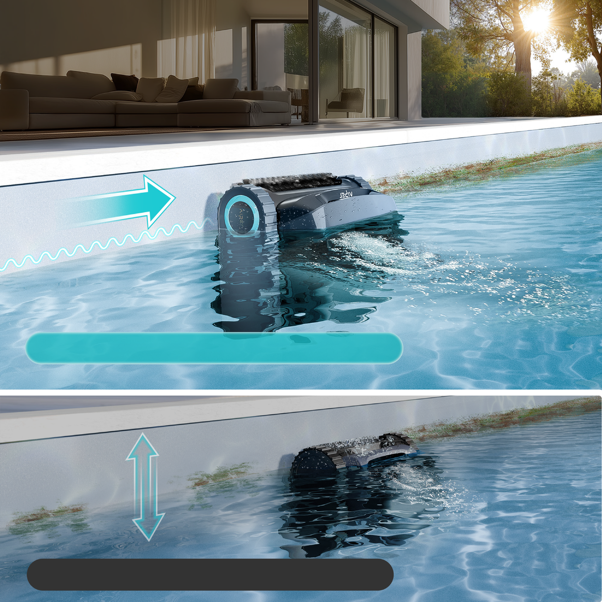 Aiper Scuba X1 – Robot Pulitore Piscina Cordless con Base di Ricarica Wireless | fino a 200 m²