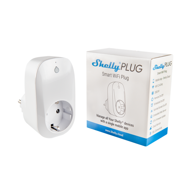 Shelly Plug – Presa Smart Wi-Fi 16A con Monitoraggio Consumi