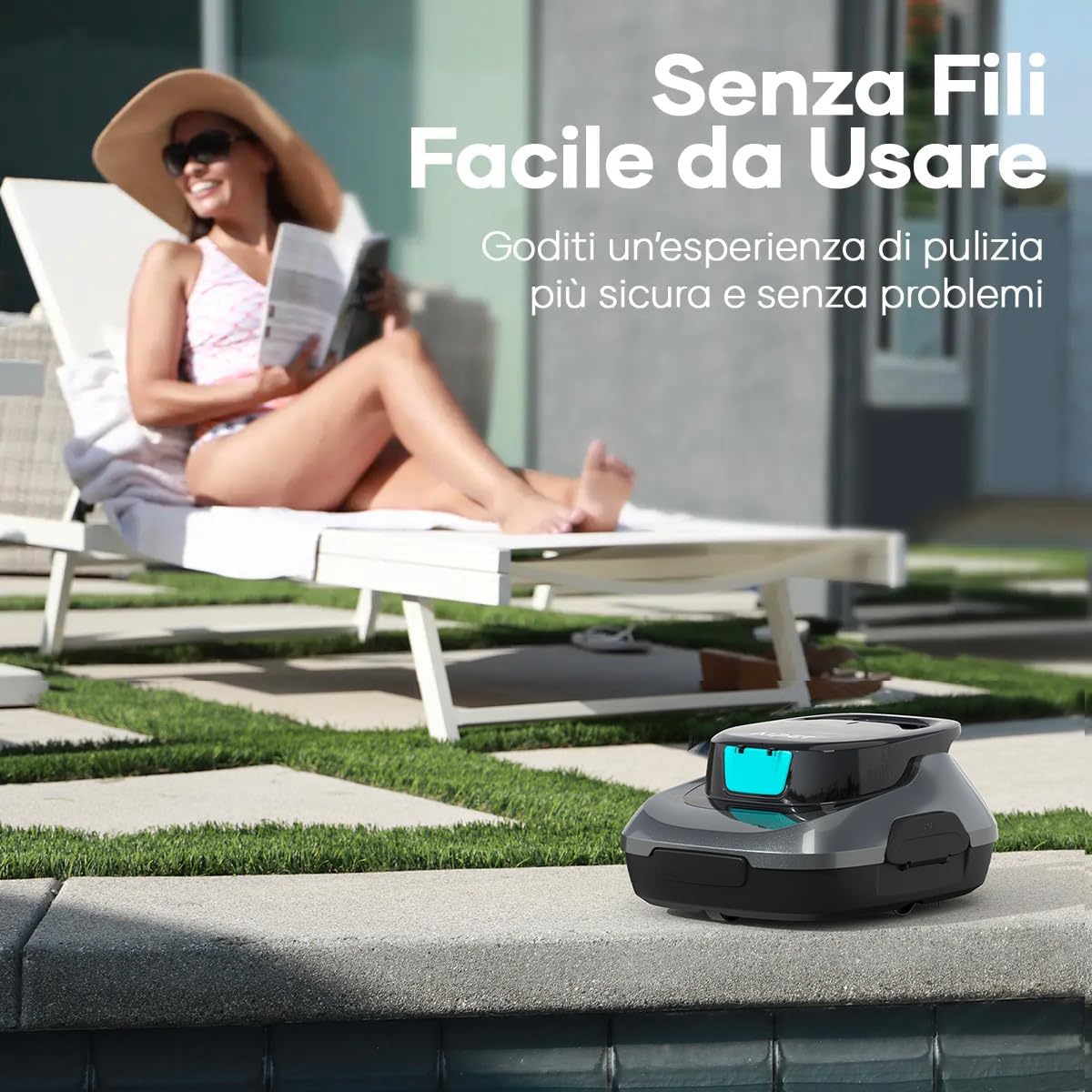 Aiper Scuba SE - Il Robot Aspirafondo Senza Fili Essenziale e Potente