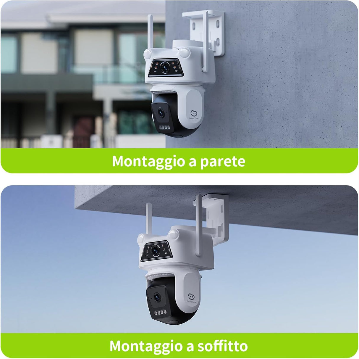Beans View D320 — Outdoor Camera Dual Lens 3K