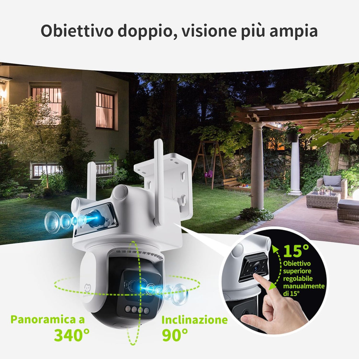 Beans View D320 — Outdoor Camera Dual Lens 3K