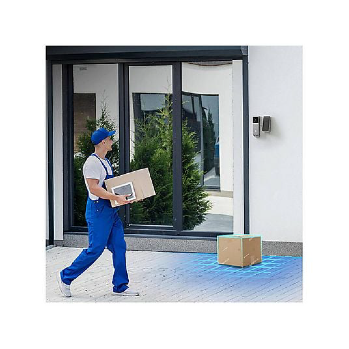 Ezviz EP3X PRO + CH1 - Sonnette vidéo intelligente alimentée par batterie avec deux caméras 2K et panneau solaire