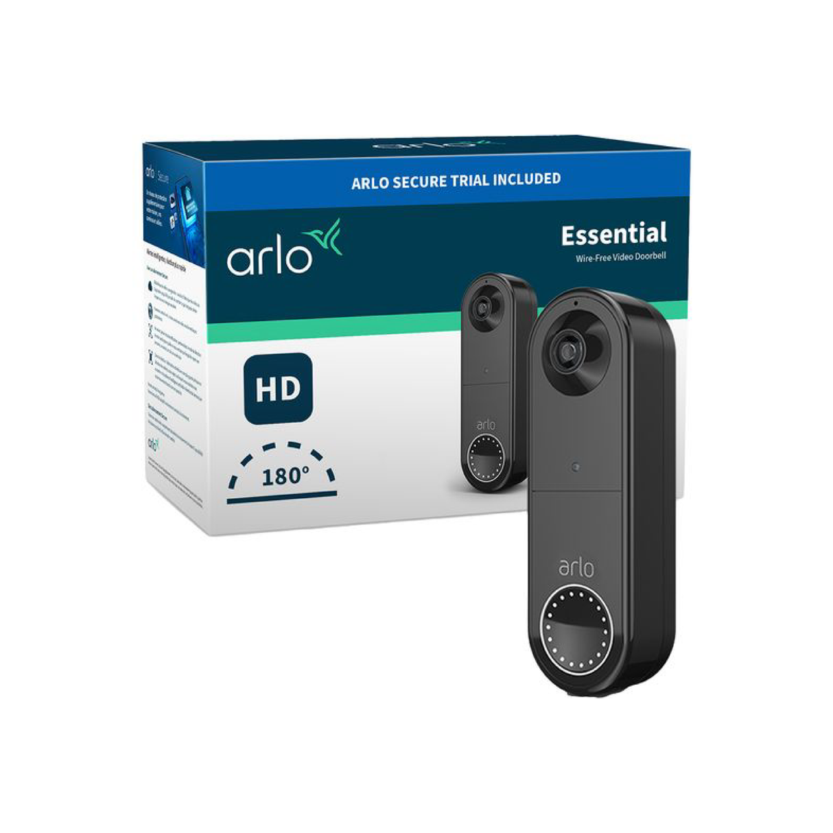 Arlo - Video Doorbell Batteria Nero -Controllo Smart dell’ingresso, Senza Fili