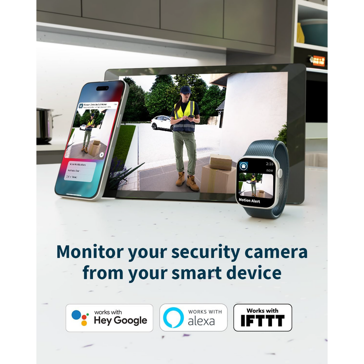 Arlo Essential2 - Cam 2K Bianca X3 - Protezione Smart 2K per Tutta la Casa