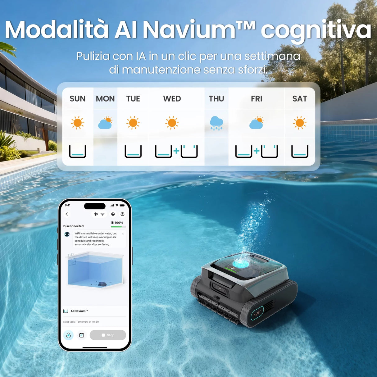 Aiper Scuba V3 – Il Primo Robot Pulisci Piscina con Intelligenza Artificiale Cognitiva