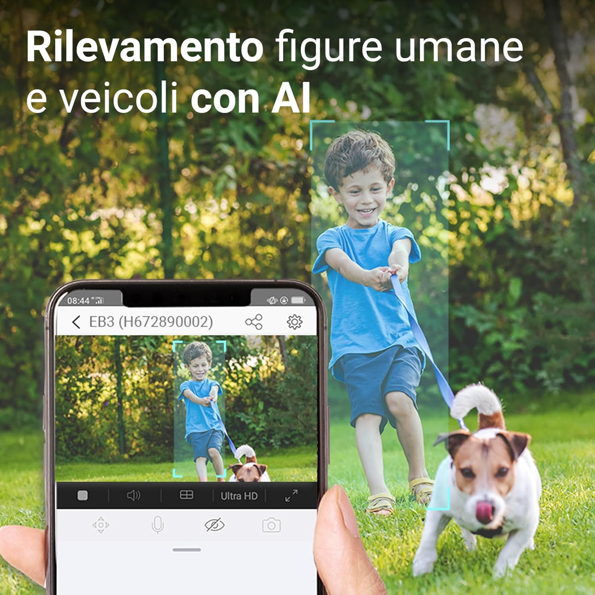 EZVIZ EB3 + SOLAR PANEL TYPE C - Telecamera Wi-Fi a batteria 2K con pannello solare 5W e registrazione Always-On