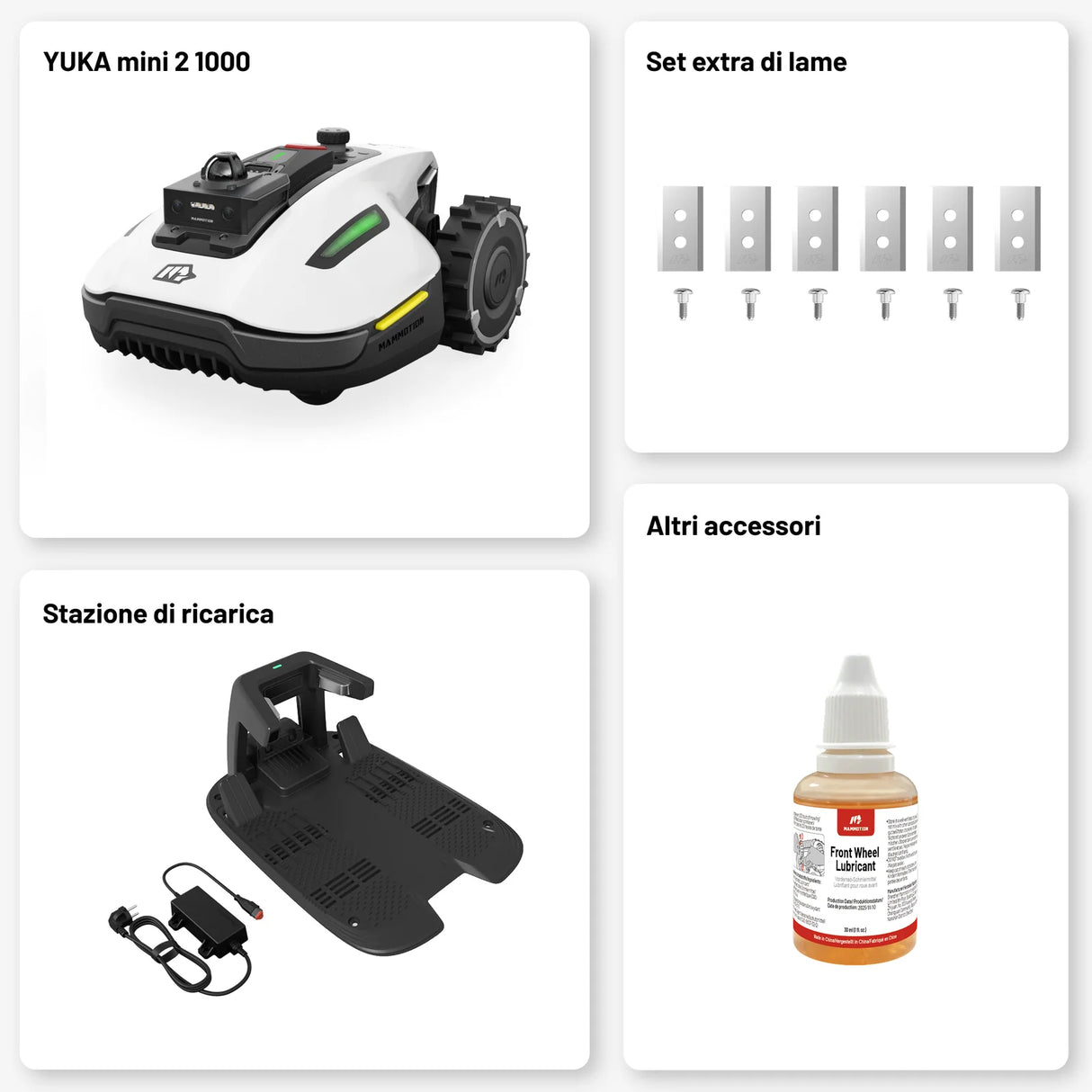 Mammotion YUKA Mini 2 1000 - Kit Lame in Omaggio