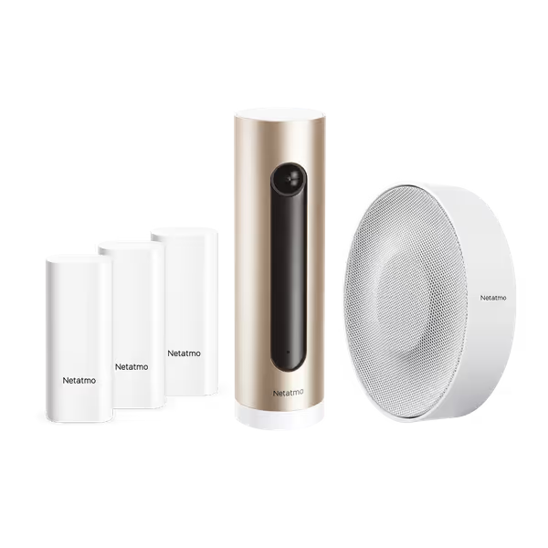 Netatmo Smart Alarm System Kit mit Indoor-WLAN-Kamera + Smart-Innensirene + Smart-Sensoren für Türen und Fenster