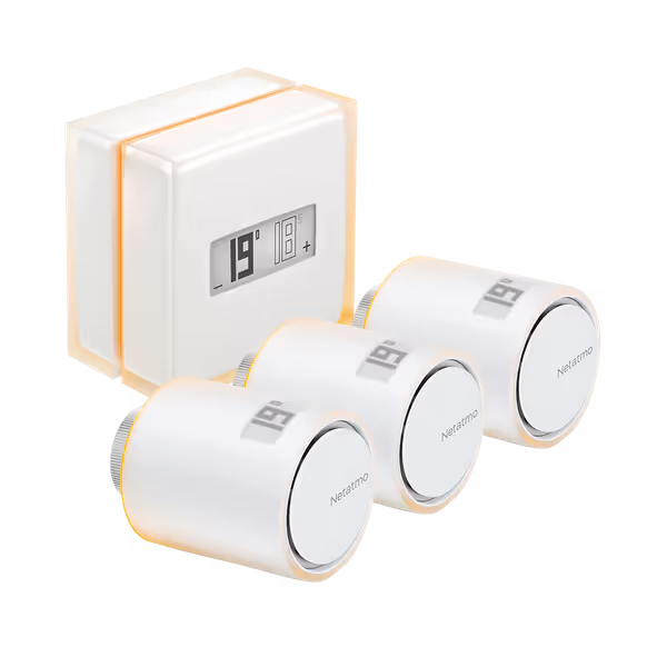 Netatmo Smart Thermostat + zusätzliches Heizkörperthermostat-Paket x 3