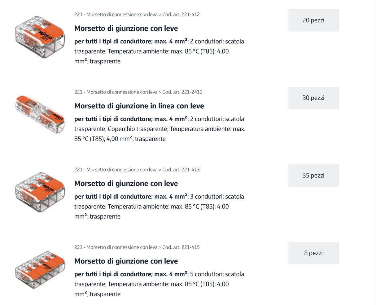 WAGO L-BOXX® Micro Serie 221 – Valigetta Compatta con 97 Morsetti Serie 221 per Giunzioni Elettriche Sicure