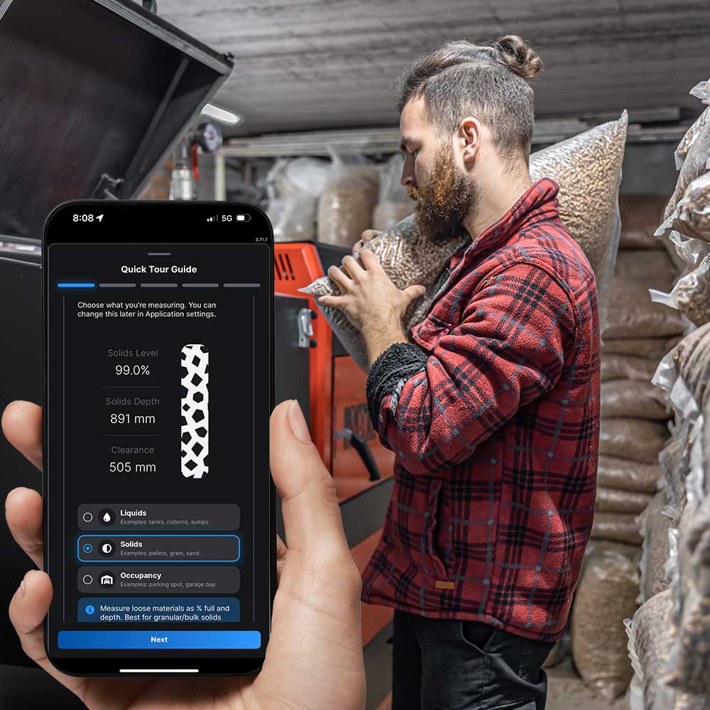 Shelly BLU Distance – Ultraschall-Bluetooth-Sensor für präzise Distanz- und Niveaumessung bis zu 5 Metern