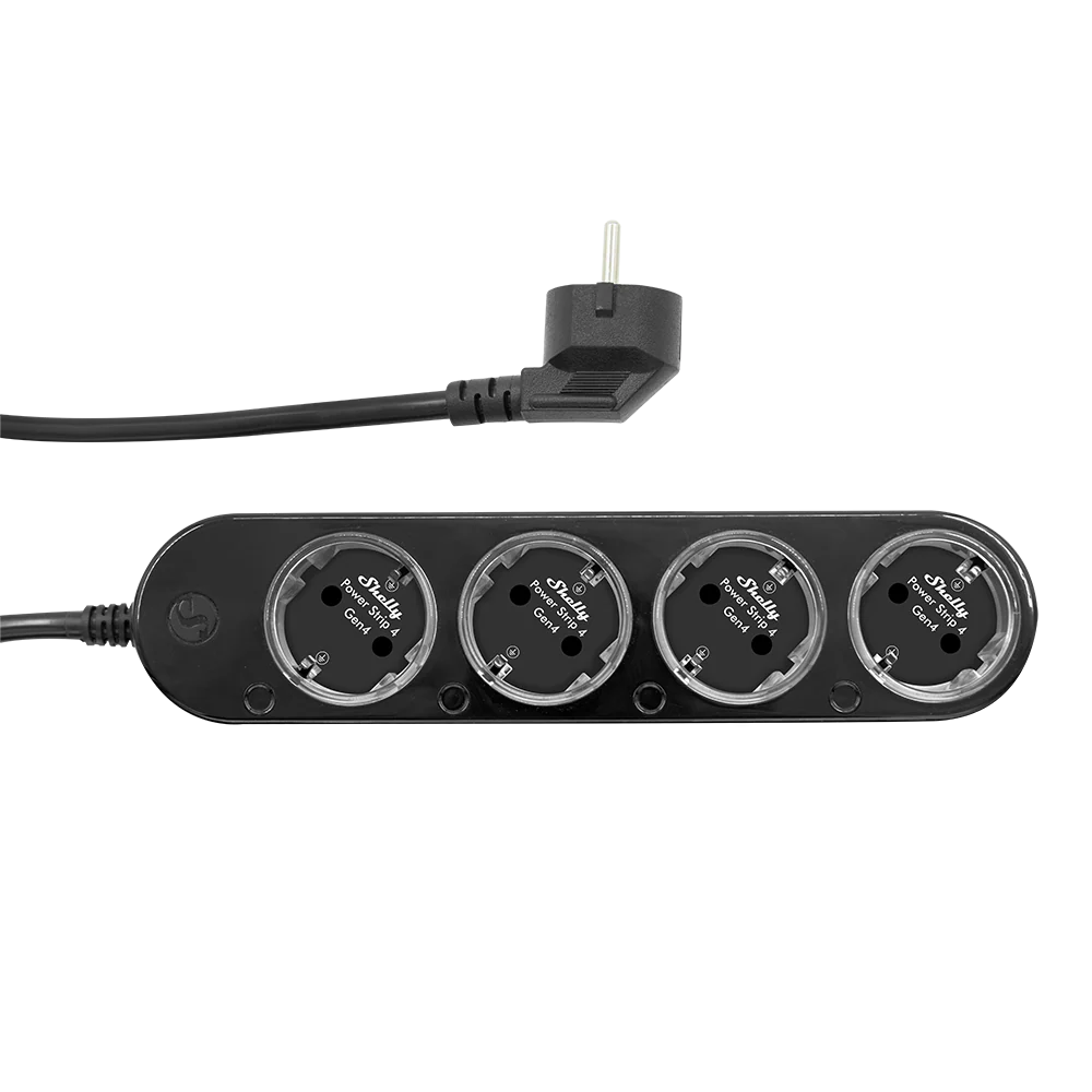 Shelly Power Strip 4 Gen4 - Ciabatta smart con 4 prese indipendenti, monitoraggio consumi e supporto Matter