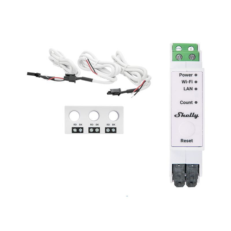 Shelly Pro 3EM-3CT63 + Shelly Pro 3EM Switch Add-on in Omaggio