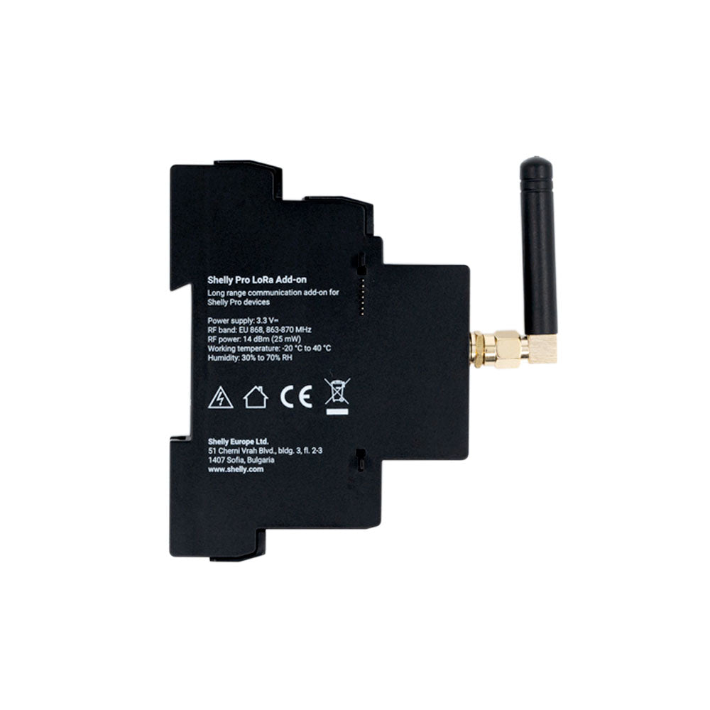 Shelly Pro LoRa Add-On - vista laterale