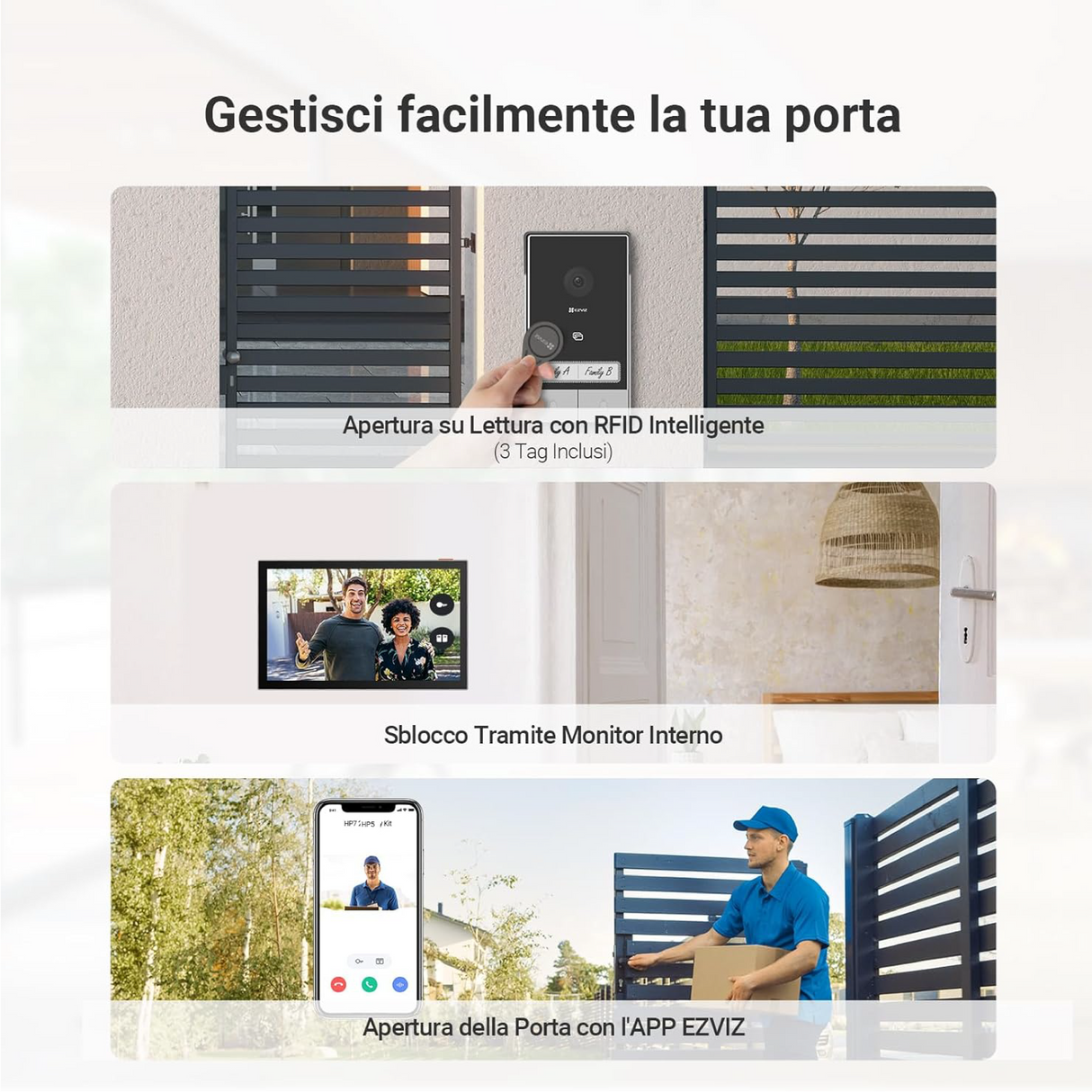 Ezviz HP7 2K - Bifamiliare - Videocitofono per smart home