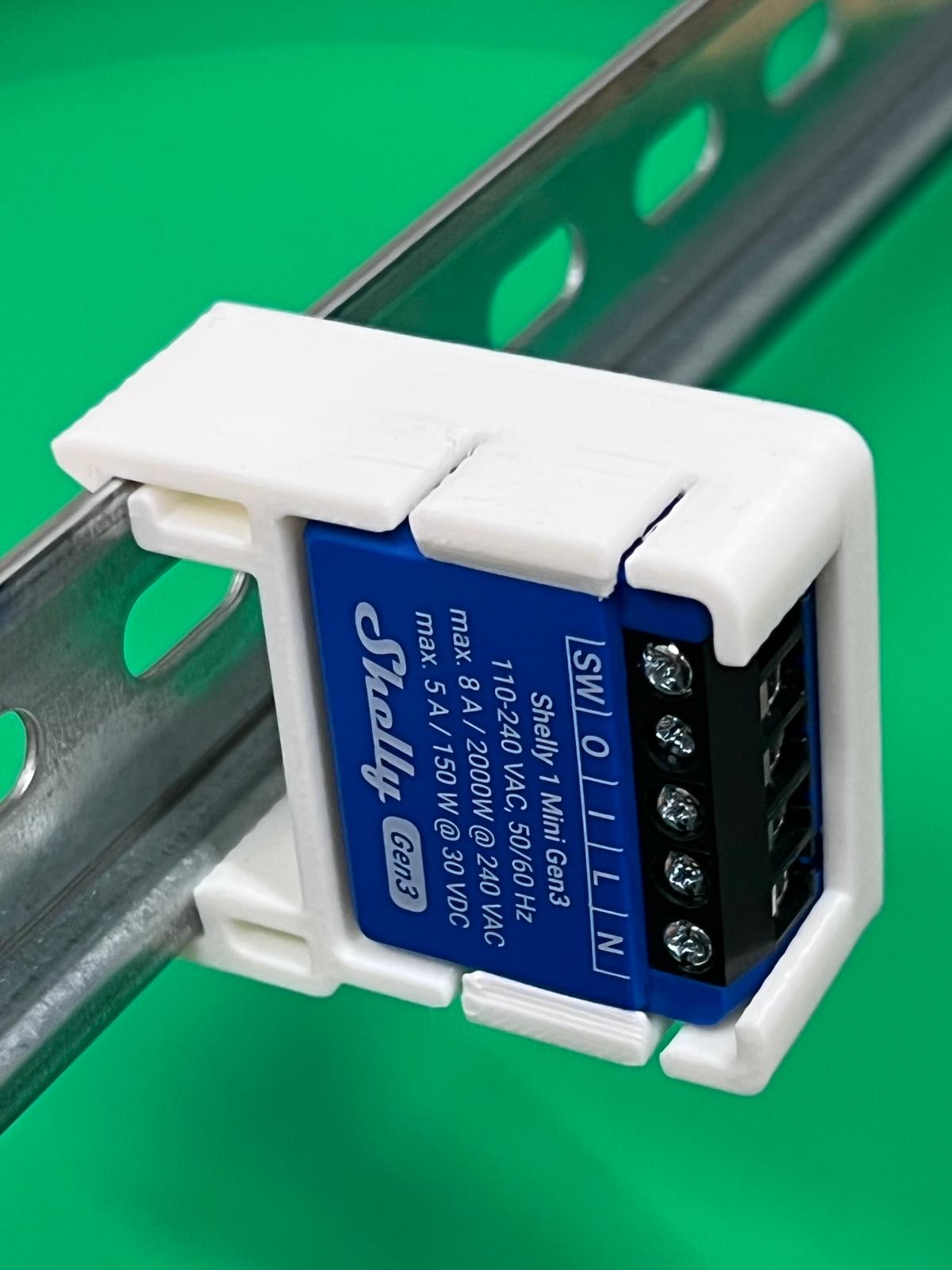 SOIXX Supporto DIN per Shelly Mini Wave Gen3, dritto