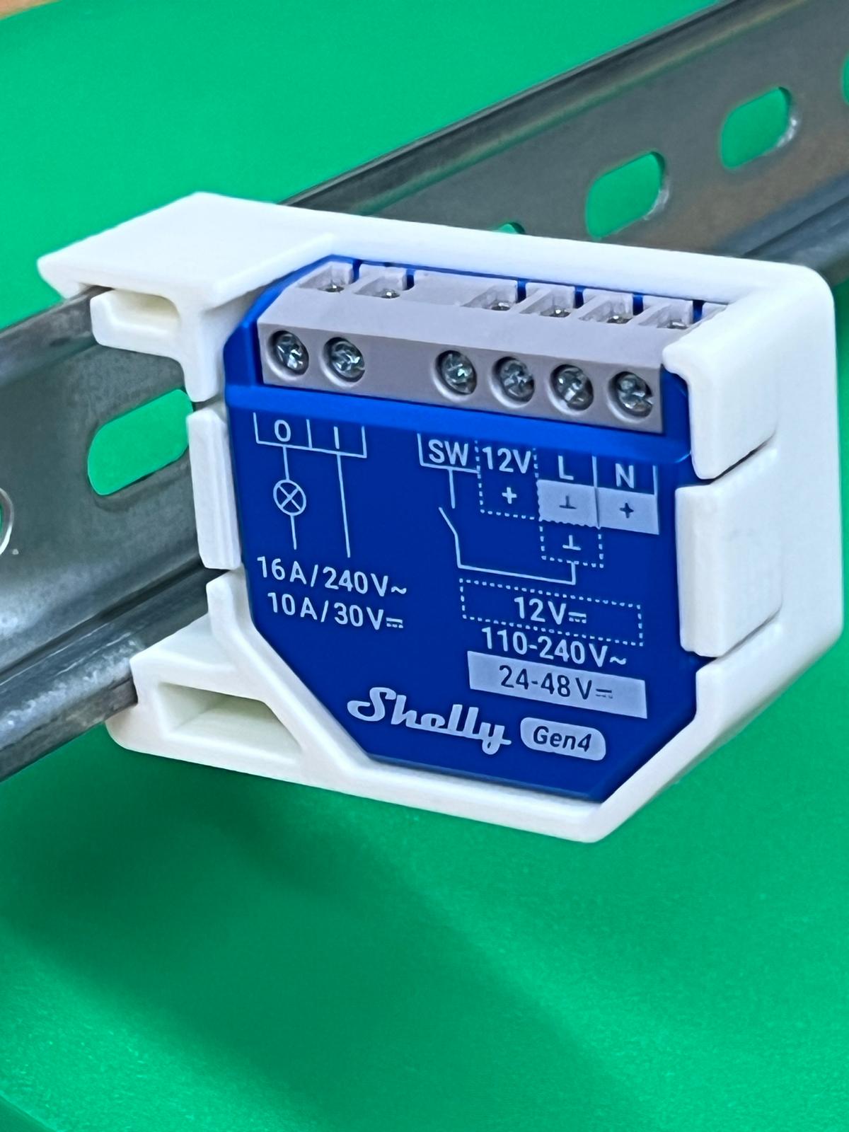 SOIXX Supporto DIN per Shelly Wave, Plus, Gen3, Gen4, 90°