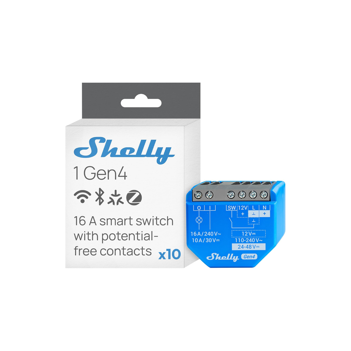 Shelly 1 Gen4 - Pack da 10