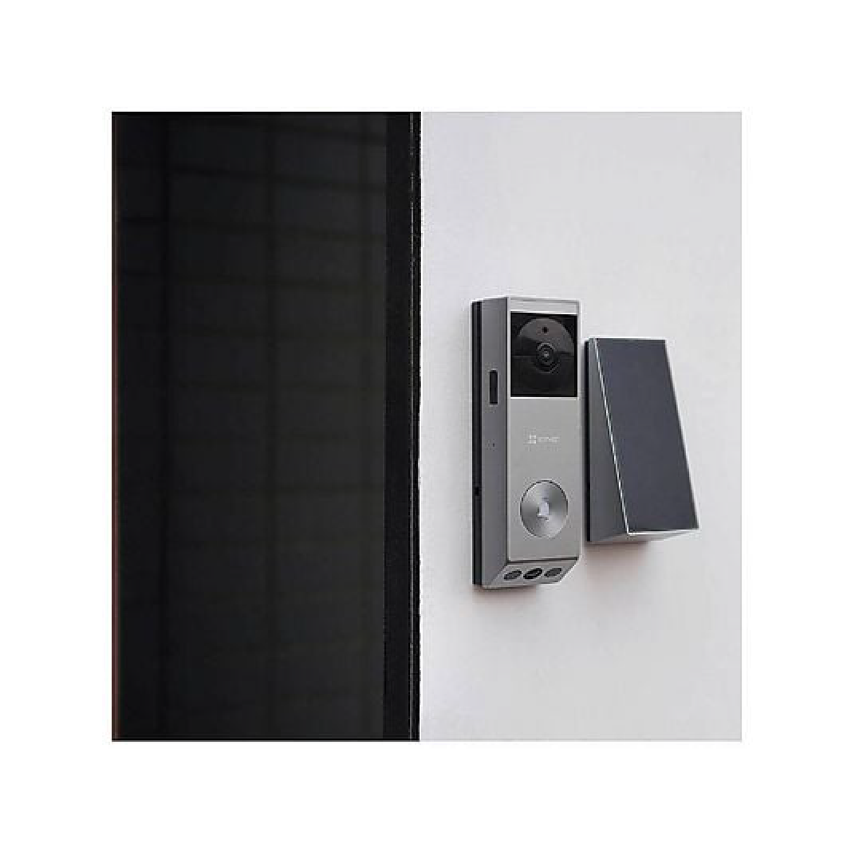 Ezviz EP3X PRO + CH1 - Sonnette vidéo intelligente alimentée par batterie avec deux caméras 2K et panneau solaire