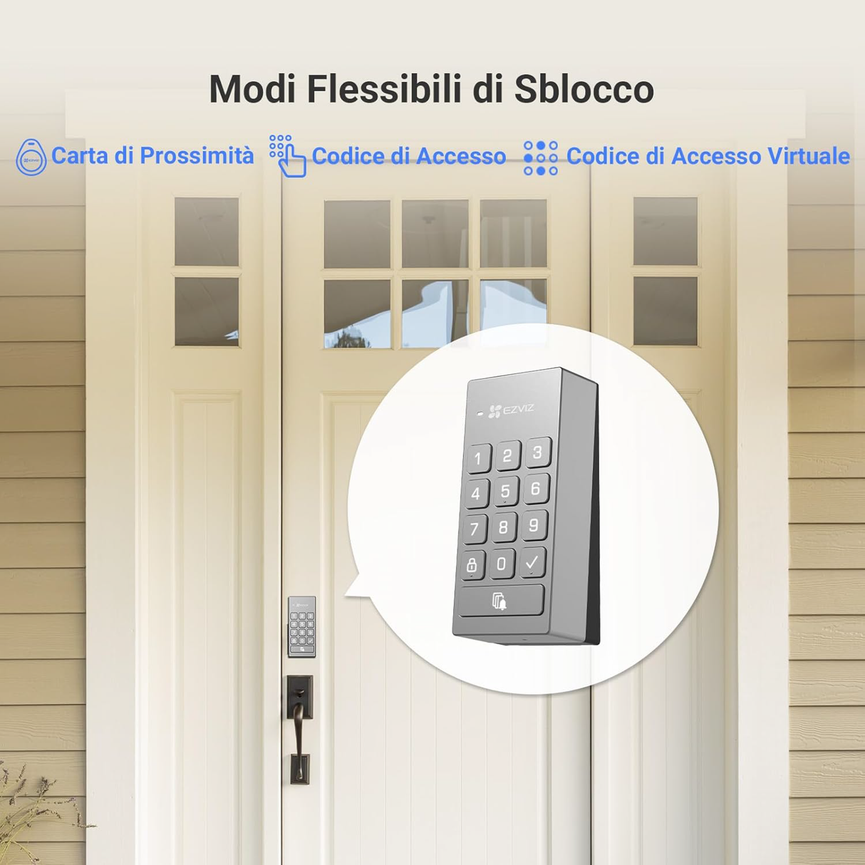 Ezviz KIT SL DL01 PRO + Tastierino+ A3 - Serratura Smart Retrofit con Tastiera e Gateway