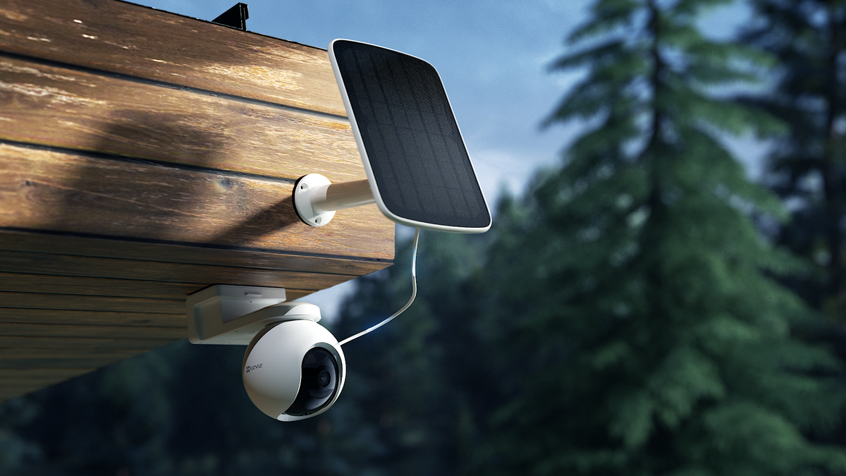 Ezviz HB8 4MP + Pannello Solare USB-C - Kit telecamera esterna a batteria con ricarica solare