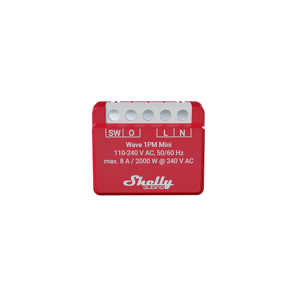 Shelly Qubino Wave 1PM Mini EU LR - interruttore Z-Wave con misuratore Long Range