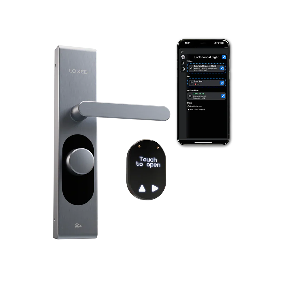 LOQED Touch Smart Lock – Serratura smart senza chiave (Black o Silver)