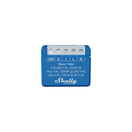 Shelly Qubino Wave 1 Mini EU LR - mini interruttore Z-Wave Long Range