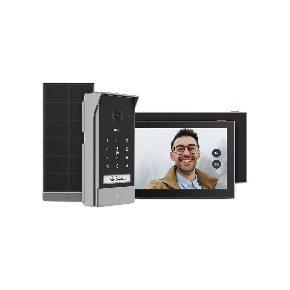 Ezviz EP7 - Videocitofono Smart a Energia Solare con Tastiera, Monitor Touch e Controllo Remoto