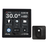 Shelly Wall Display - BLU H&T + Placca Adattatore 503 – 502 Universale per Termostati e Dispositivi Smart