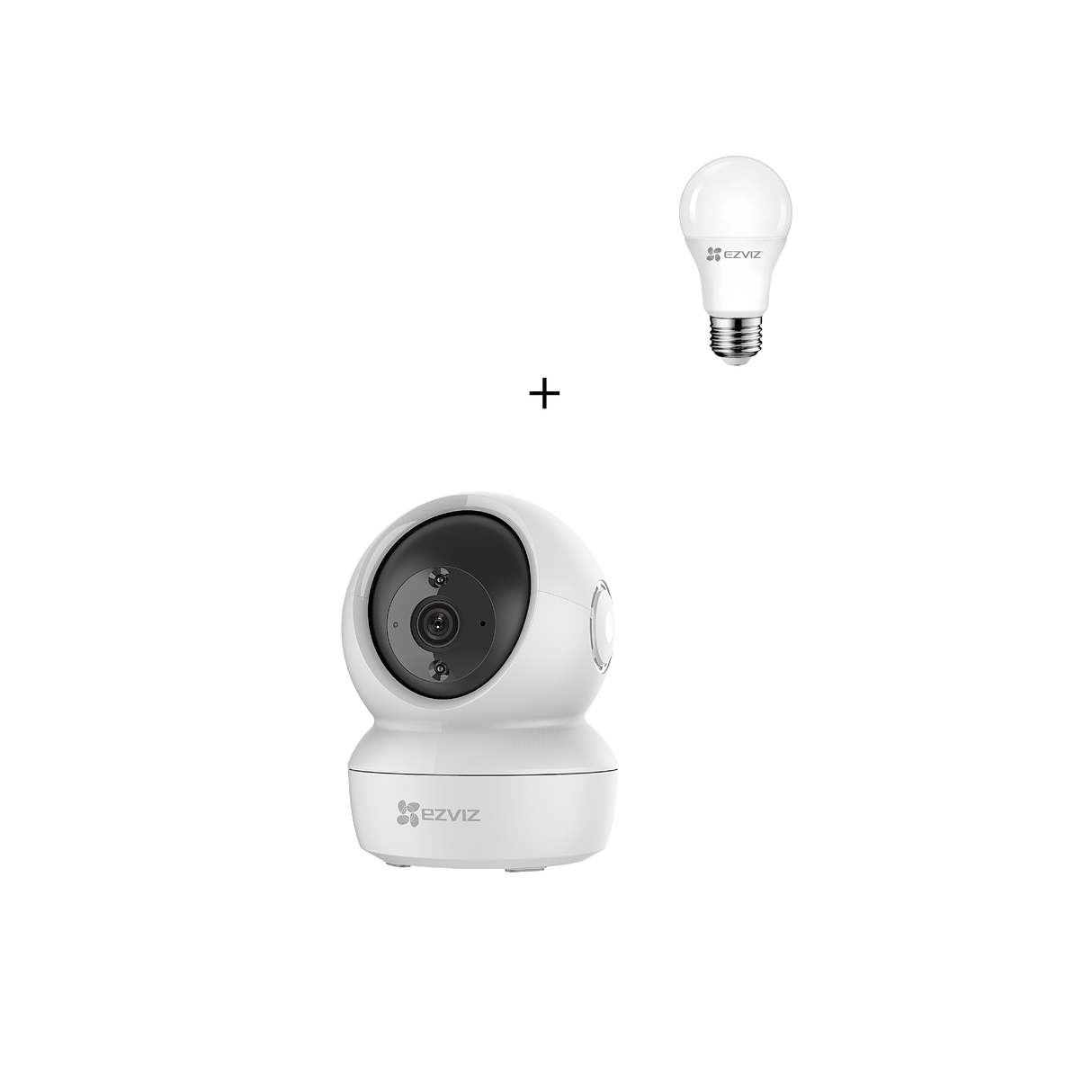 Ezviz C6N + LB1 White - Kit telecamera motorizzata 360° e lampadina smart Wi-Fi