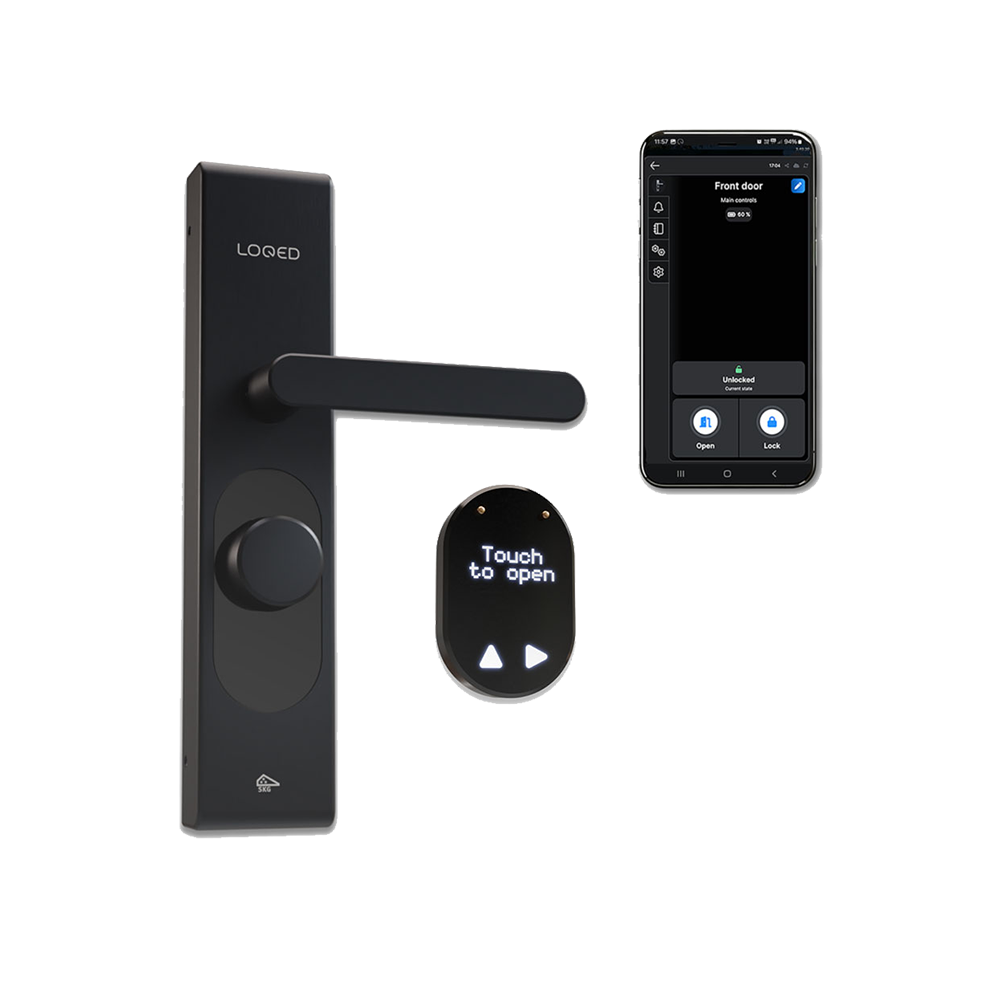 LOQED Touch Smart Lock – Serratura smart senza chiave (Black o Silver)