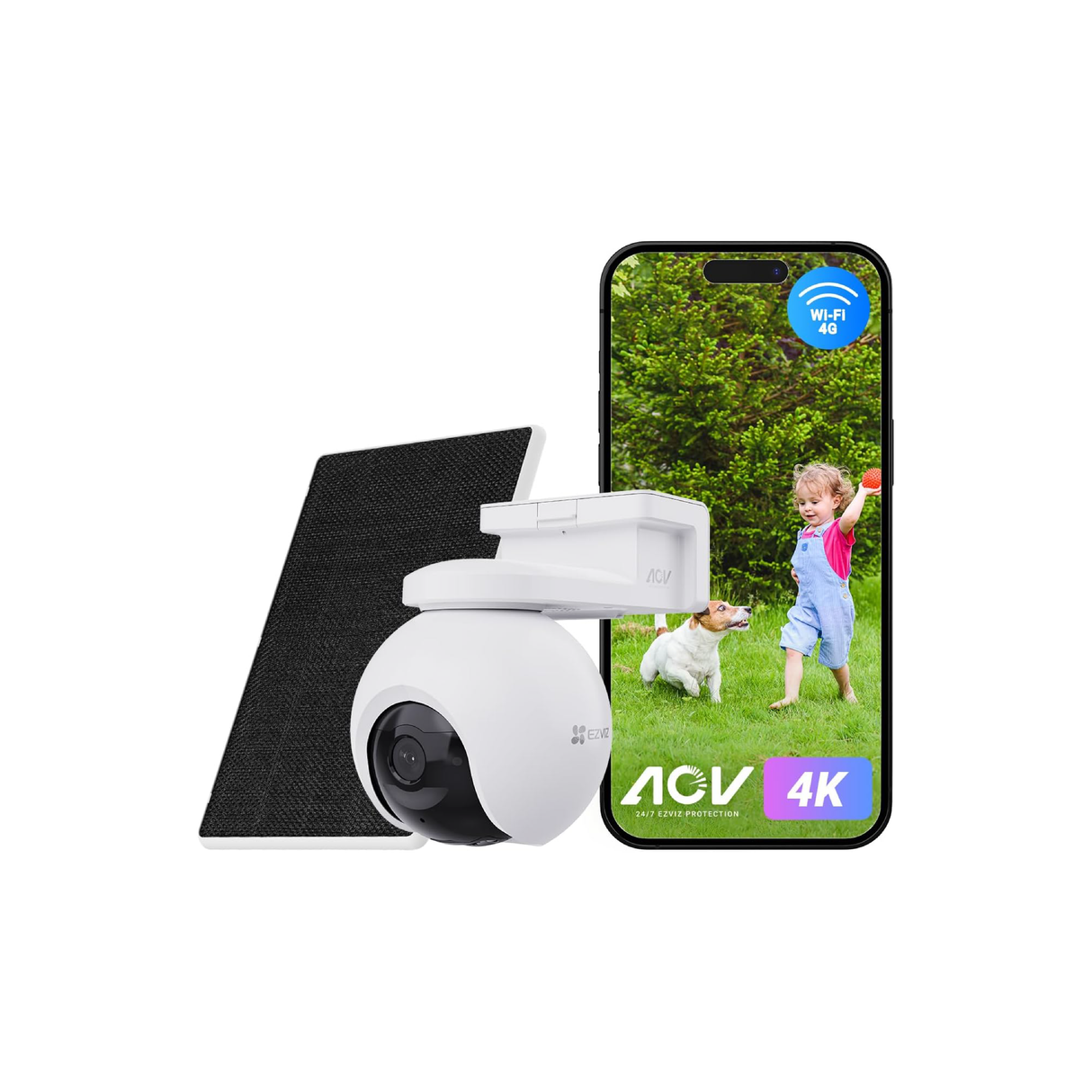 Ezviz EB8 4G + Solarpanel – Akkubetriebene motorisierte Kamera mit 4G-Konnektivität