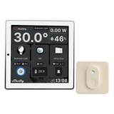 Shelly Wall Display - BLU H&T + Placca Adattatore 503 – 502 Universale per Termostati e Dispositivi Smart