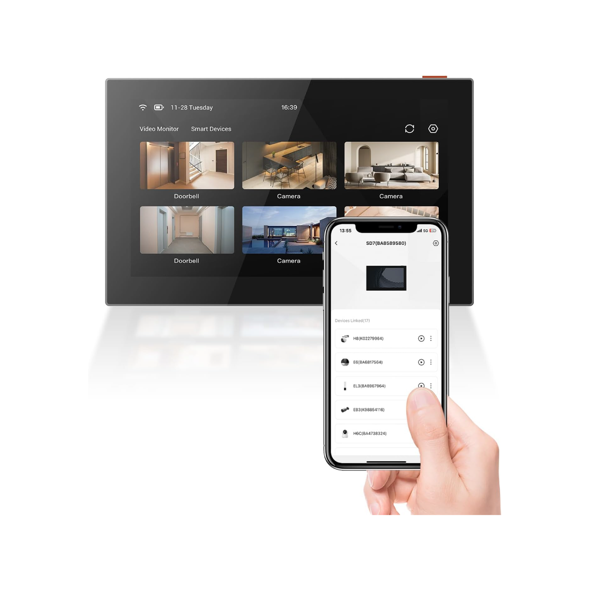 Ezviz SD7 Monitor – Batteriebetriebener Smart-Touchscreen für die Heimüberwachung