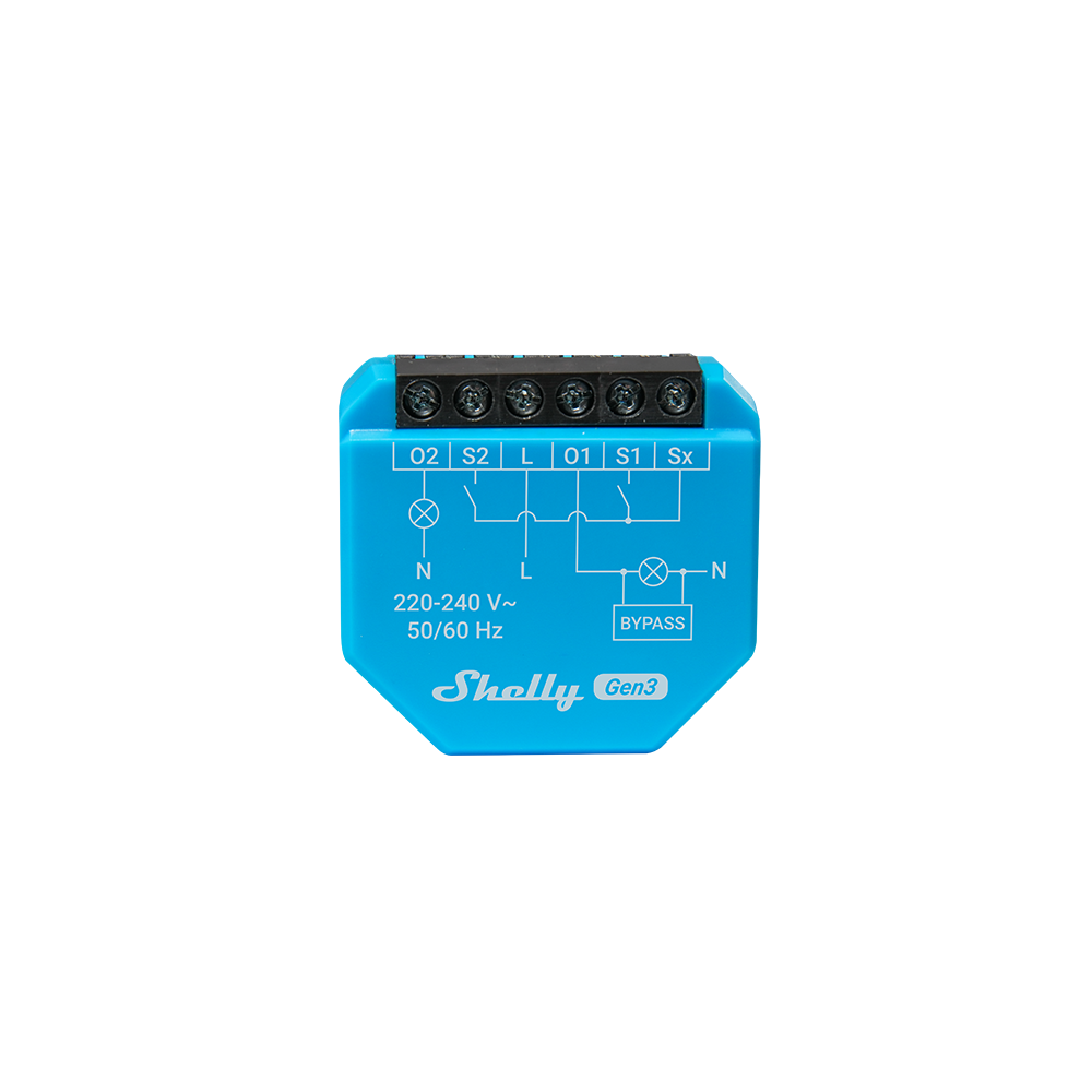 Shelly 2L Gen3 (Bypass 1L/2L incluso) - Pack da 2