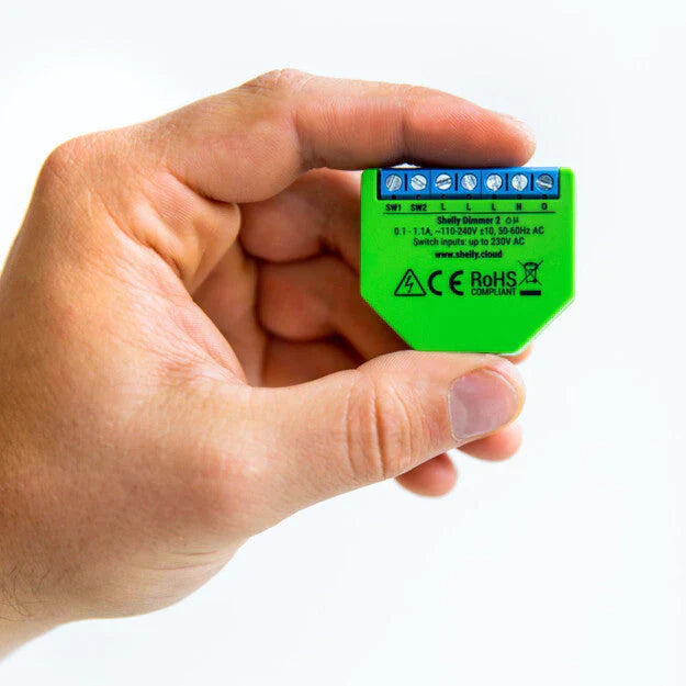 Shelly Dimmer 2 + Bypass - Controllo Intelligente della Luce Senza Filo Neutro