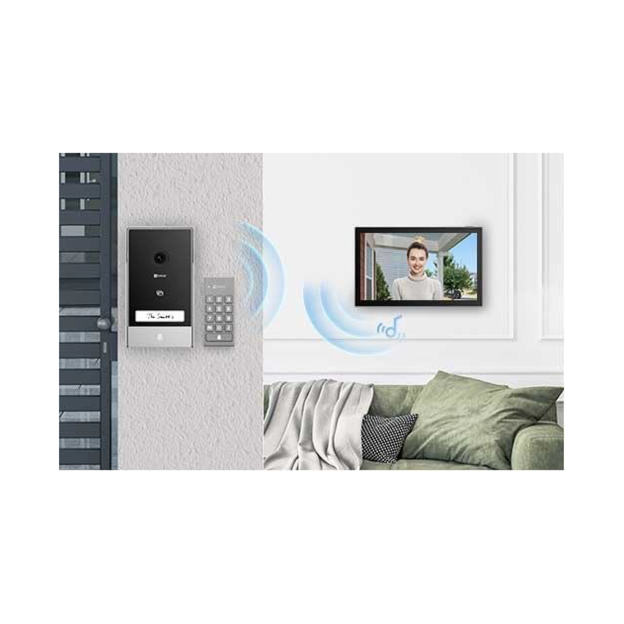 Ezviz TP7 – Intelligente Video-Türsprechanlage mit Tastatur, Touchscreen und Fernbedienung