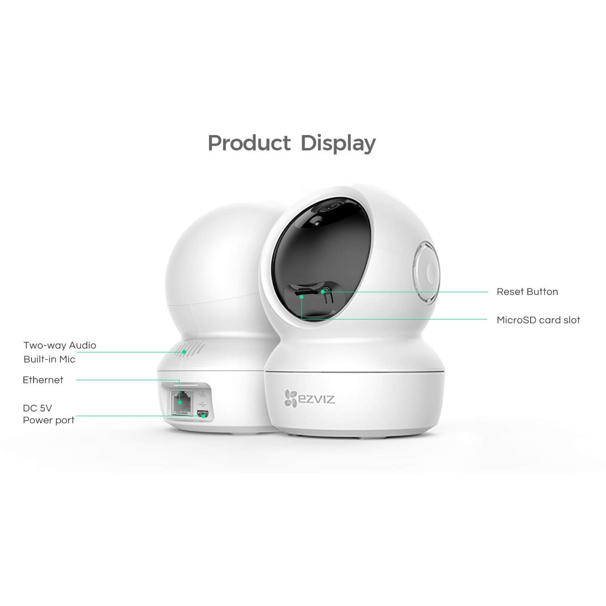 Ezviz TY1 4MP - Telecamera Wi-Fi da interno motorizzata 360° in risoluzione 2K+