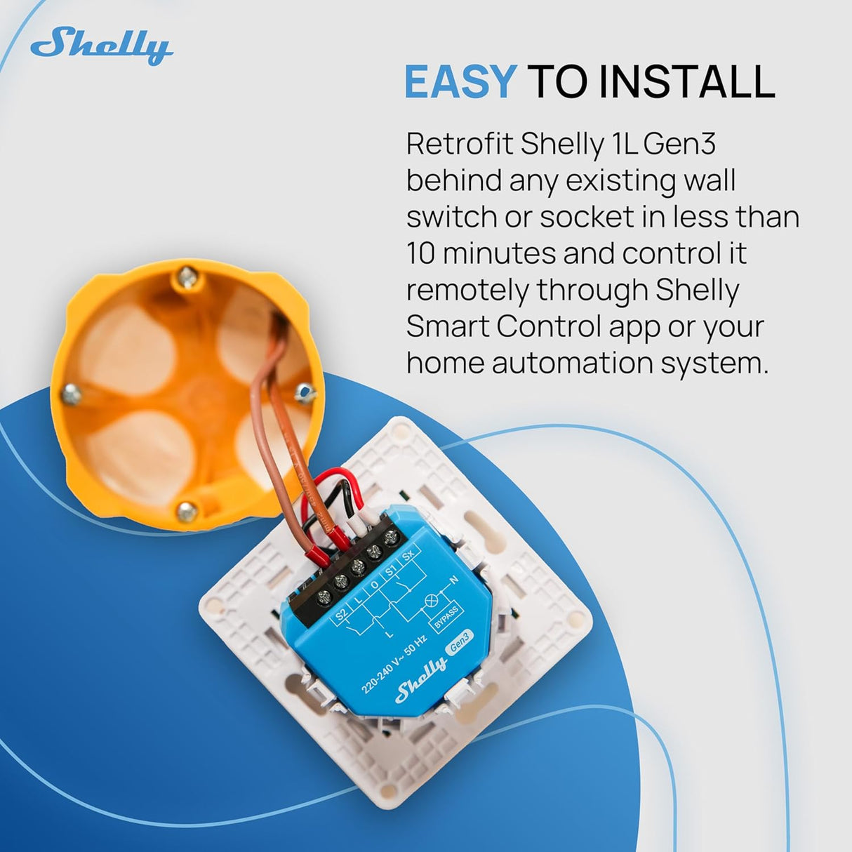 Shelly 1L Gen3 (Bypass 1L/2L incluso)