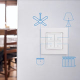 Shelly Wall Switch – Interruttore da parete con 1, 2 o 4 pulsanti - Colore bianco