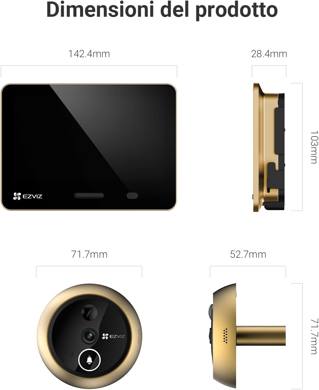 Ezviz EP4 — Spioncino senza fili smart