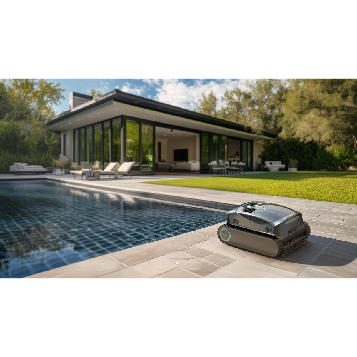 Aiper Scuba X1 Pro – Robot Pulitore Piscina Cordless | Fondo, Pareti e Linea d'Acqua fino a 200 m²